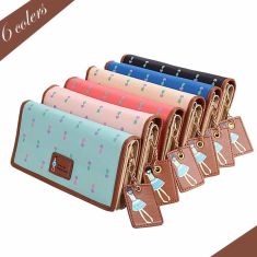 Fashion Lady Women Synthetic Leather Clutch Wallet