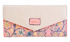 Women Synthetic Leather Print Envelope Card Holder Long Wallet Purse