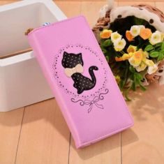 New Women 3 Colors PU Leather Animal Print Bifold Zipper And Hasp Casual Long Clutch Wallet