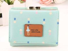 Korean Fashion Women Lady's Tote Portable Floral Printed Small Card Holder