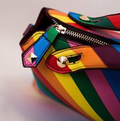 Spring Color Block Rainbow Bag 