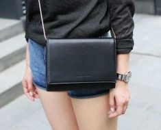 Embossed Letter Women's Handbag 