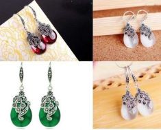 silver 925 wedding earrings Fashion Accessories Drop Earring