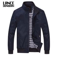Solid color Casual Jacket Men Spring Autumn Outerwear Mandarin Collar Clothing