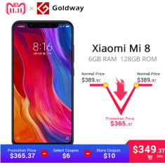Original Xiaomi Mi 8 Mi8 Mobile Phone 6GB RAM 128GB ROM Snapdragon 845 Octa Core 6.21" 18.7:9 Full Screen 20MP Front Camera
