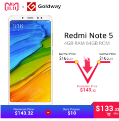 Original Xiaomi Redmi Note 5 4GB RAM 64GB ROM Snapdragon 636 Octa Core 5.99"