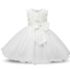 Winter Christmas Baby Girl 1 Year Birthday Little Dress Infant Christening Gowns