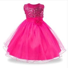3-14yrs Hot Selling Baby Girls Flower sequins Dress High quality Party Princess Dress