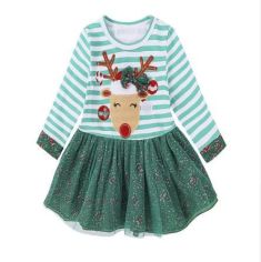 Kids Tales Girls Fashion Christmas Dress Baby Girls Clothes Kids Dresses 