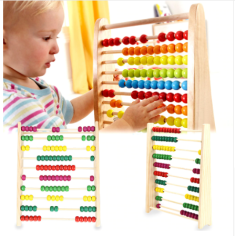 Multicolor Beads Design Educational Wooden Abacus Toy Children Counting Number