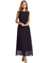 Women Ladies Tunic Long Dress Solid Party Beach Maxi Chiffon Dress