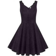 Meaneor Women Sundress Pure Color Slim Casual Party Mini Pleated Dress