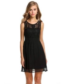 Zeagoo Women's Sheer Lace Cocktail Evening Party Dress