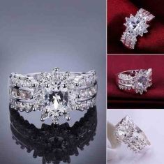 Silver Plated New Design Finger Ring For Lady