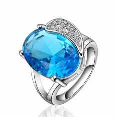 Unique Design Bulk Stock Big Sapphire Single Stone Ring