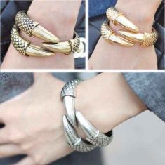 NEW Vintage Eagle Bird Claw 3 Talon Bangle Bracelet Clamp Cuff