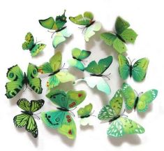 3D Wall Stickers Magnet Butterflies 12 Pices