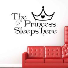 The Princess Sleeps Here Vinyl Wall Stickers Decals Art Wallpapers