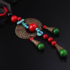 new fashion ethnic necklace,double fish long sweater necklace jewelry, handmade braided turquoise vintage necklace