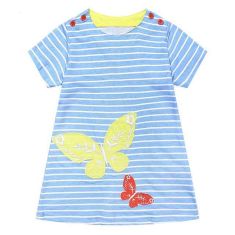 Robe Fille Enfant Girls Summer Dress 2017 Brand Princess Dress Children Costume Striped Animal Print Kids Clothes Birthday Dress