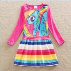 Retail Baby girl dress my little pony summer cotton child dress girl wear kid clothes children dress baby girl clothes SH6218