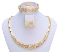 African wedding beads gold plated