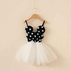 Free shopping 2016 New summer dress Minnie Mouse Dress girls clothes printing dot sleeveless dress dress girl fashion