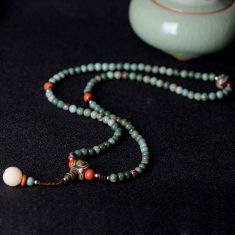 Coco nut Chinese wind Buddha jewelry vintage bracelet,new Aventurine Quartz bracelet,handmade Flower Fort Dzi Beads bracelet