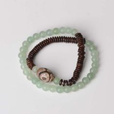 Chinese wind Buddha ethnic jewelry vintage bracelet,new Aventurine Quartz bracelet,handmade copper Flower Day Beads bracelet