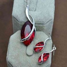 New Romantic fashion jewelry set crystal glass