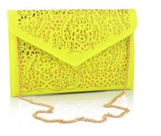 Vintage National Women's Trend Handbag Cutout Envelope Bag