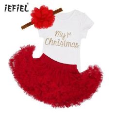 Newborn Baby Infant Boys Toddler My First Christmas Outfits Romper