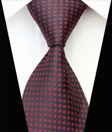 Dot Stripe Classic 100% Silk Neck Tie Design 5
