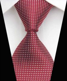 Dot Stripe Classic 100% Silk Neck Tie Design 13