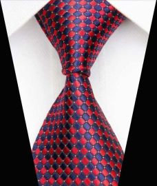 Dot Stripe Classic 100% Silk Neck Tie Design 18