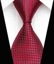 Dot Stripe Classic 100% Silk Neck Tie Design 19