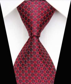 Dot Stripe Classic 100% Silk Neck Tie Design 20