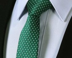 Green Polka Dot 2.4" 100%Silk Woven Slim Skinny Narrow Men Tie Necktie Handkerchief Pocket Square Suit Set