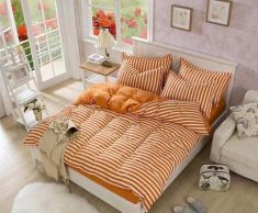 Home textiles, 4 sets of Muji bedding (Bedding bag - bedsheets - pillowcase) design 7