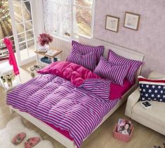 Home textiles, 4 sets of Muji bedding (Bedding bag - bedsheets - pillowcase) design 12