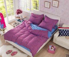 Home textiles, 4 sets of Muji bedding (Bedding bag - bedsheets - pillowcase) design 17