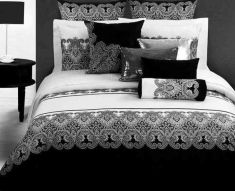 Classic Retro printing duvet/quilt cover king queen size 4pcs black white bedlinen bed sheet cotton bedclothes bedding sets