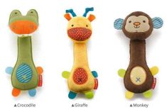 3 designs Soft Animal Model Handbells Rattles ZOO Squeeze Me Rattle Cute  Gift Baby toy Age for 3M+
