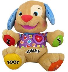 Fisher Dog Baby Musical Plush Electronic Toys Plush Dog toy Singing English Songs Learning&Education Puppy Toys
