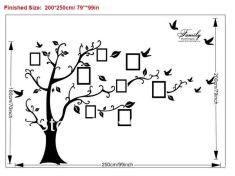 Large 200*250Cm/79*99in Black 3D DIY Photo Tree Wall Decor