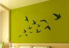 Large size Free Shipping Pretty Birds flying Wall Art Vinyl Decoration Removable Sticker(200CMX110CM),P2020