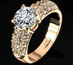 CZ Diamond 18K Gold Plated Fashion Brand Rhinestone Jewelry