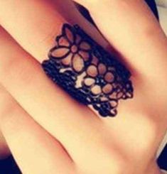Cutout Lace Flower Women Ring Finger