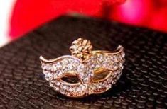 Rhinestone exquisite Mask ring jewelry