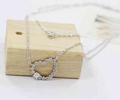 Double Shiny Heart-Shaped Drill Elegant Necklaces & Pendants